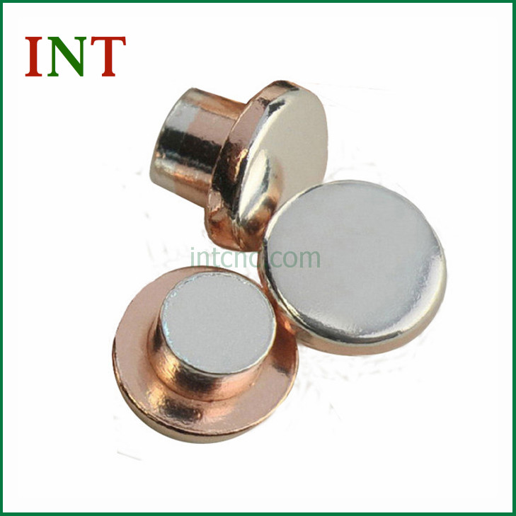 Silver copper bimetal rivets